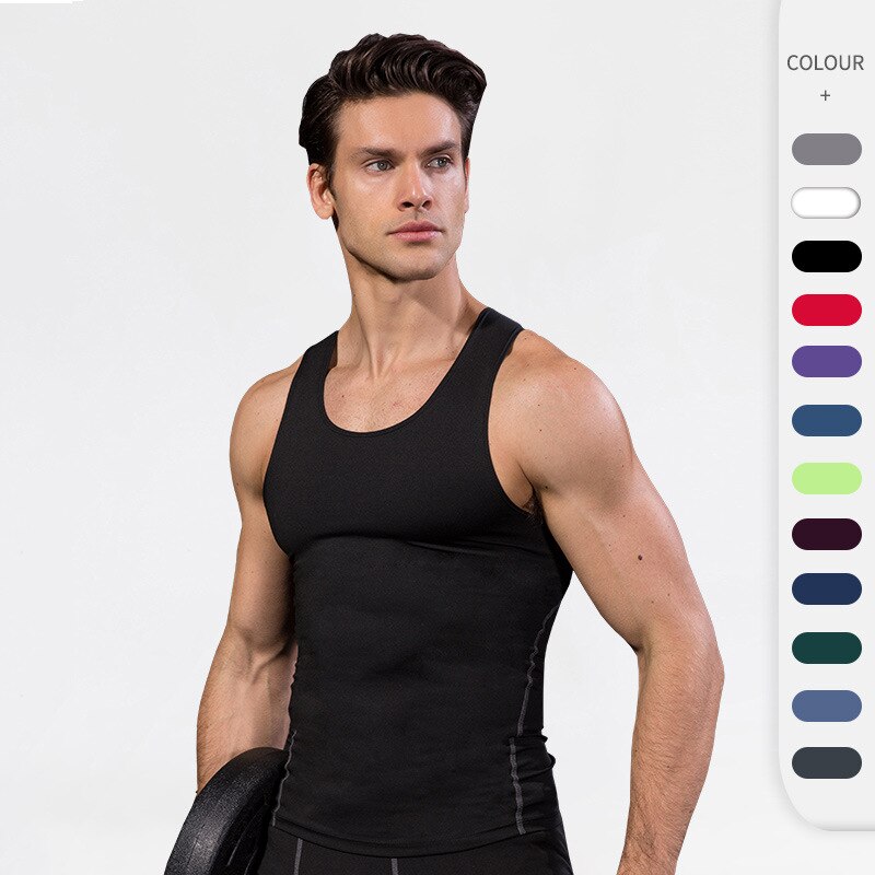 Sports PRO Men's Training Tight Vest Basketball Fitness Running Quick-drying Vest Clothes