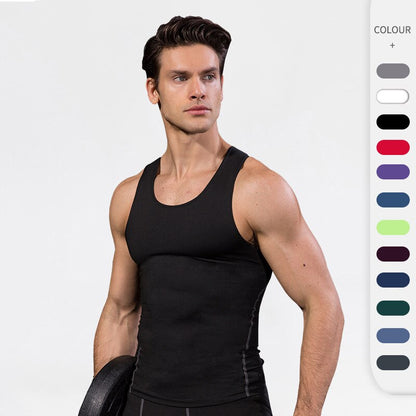 Sports PRO Men's Training Tight Vest Basketball Fitness Running Quick-drying Vest Clothes
