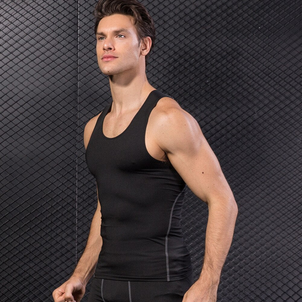 Sports PRO Men's Training Tight Vest Basketball Fitness Running Quick-drying Vest Clothes