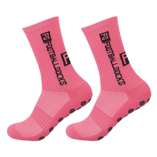 meias esportivas antiderrapantes rosas