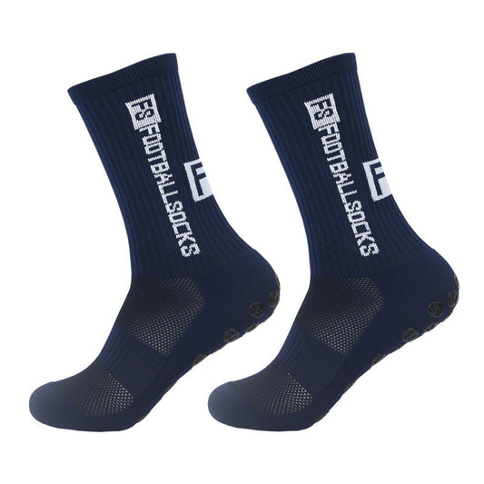 meias esportivas antiderrapantes azul escuro