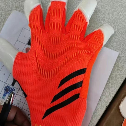 New high matching natural latex half pipe finger reverse bag wear-resistant breathable football gloves professional goalkeeper gloves