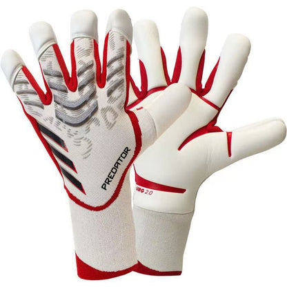 New high matching natural latex half pipe finger reverse bag wear-resistant breathable football gloves professional goalkeeper gloves