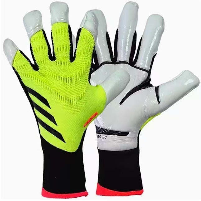 New high matching natural latex half pipe finger reverse bag wear-resistant breathable football gloves professional goalkeeper gloves