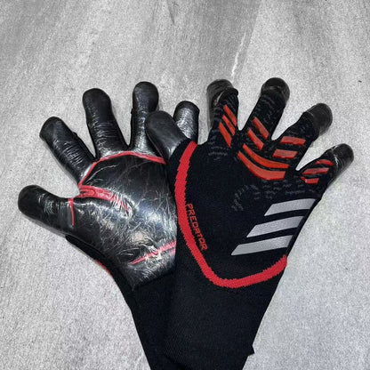 New high matching natural latex half pipe finger reverse bag wear-resistant breathable football gloves professional goalkeeper gloves