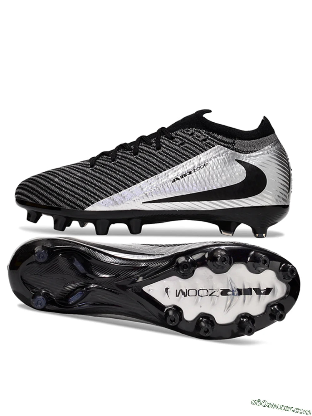 Botas de fútbol Nike Air Zoom Mercurial Vapor 16 Elite AG para césped artificial - Negro/Gris/Plata